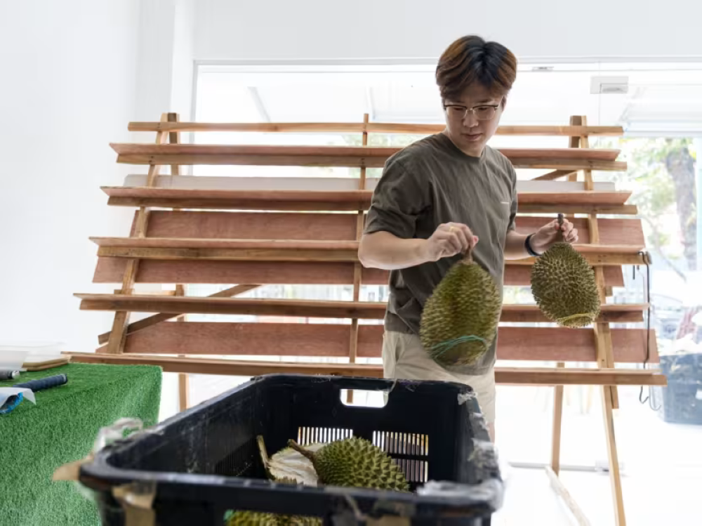 Mr Shaun Lee, 27, co-founder of F&B brand Jiak Durian Mai, chose to set up shop in Geylang because the area is known by Singaporeans to be a famous “durian hub”. — Nuria Ling/TODAY