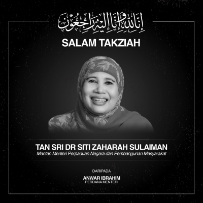 PM Anwar expresses condolences on the passing of former minister Siti Zaharah Sulaiman