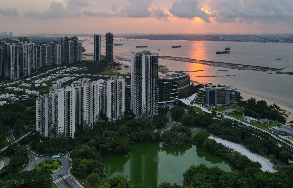 This 2023 file photograph shows an aerial view of the Forest City development in Johor Baru. — AFP pic