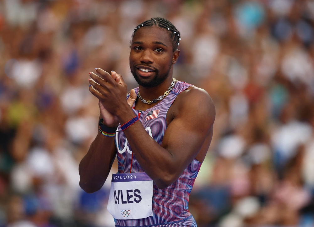 Noah Lyles arrived in Paris shouting about wanting to cement his legacy as the rightful heir to Usain Bolt. — AFP pic