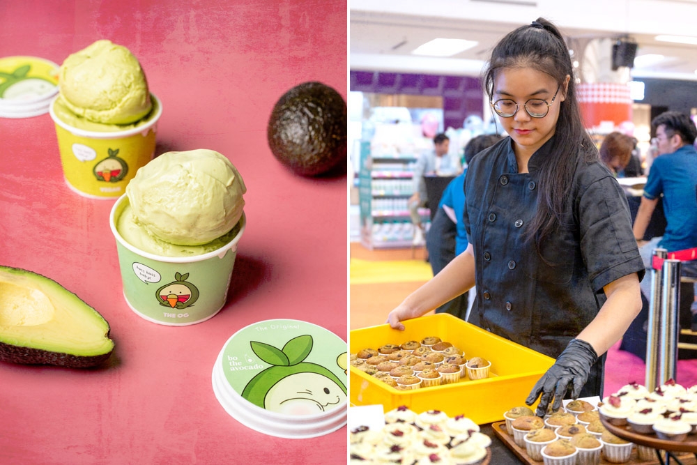  Avocado ice cream (left). Lee at an event (right). — Picture courtesy of Bo The Avocado