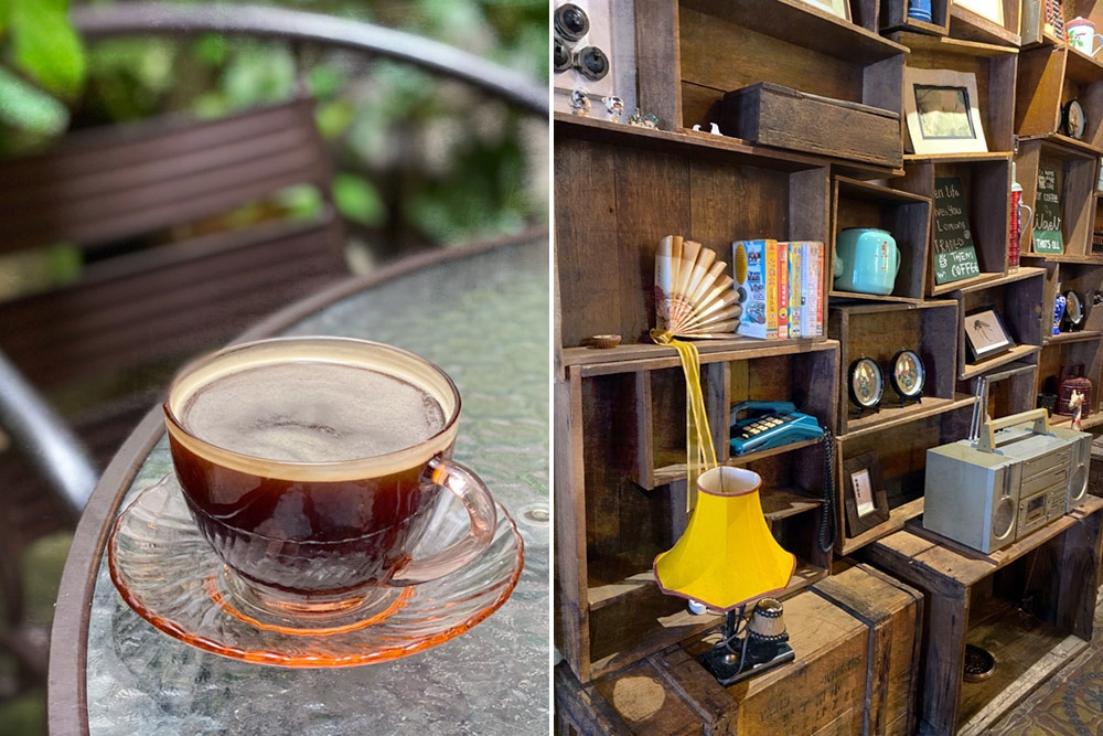 Americano (left). Retro bric-à-brac (right). — Pictures by CK Lim