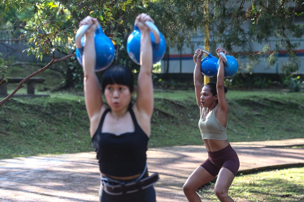 Kettlebell sport is about power and endurance. — Picture by Yusof Mat Isa