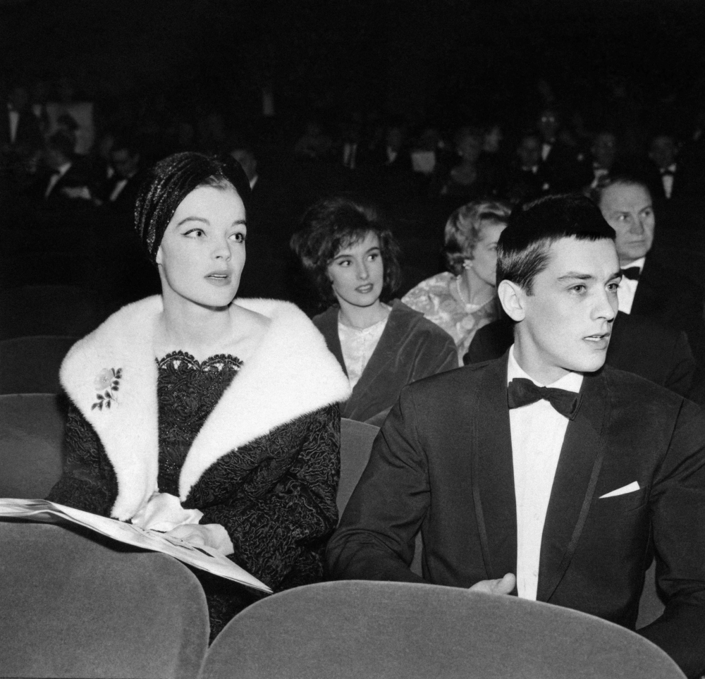 Photo taken in 1959 shows Franco-German actress Romy Schneider (left) and French actor Alain Delon during a theatrical performance in Paris. — AFP pic