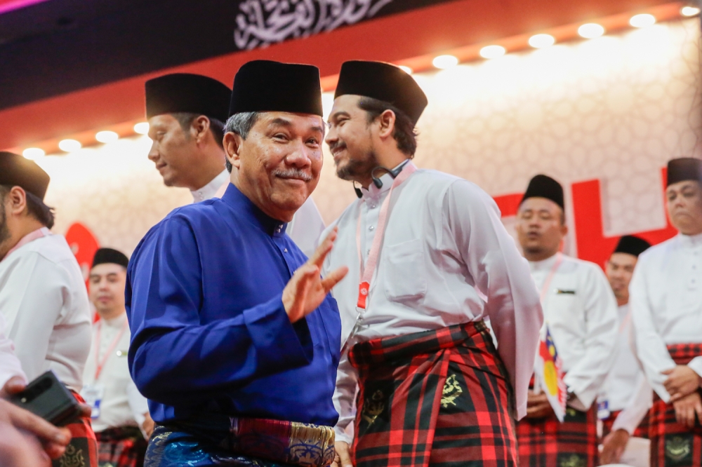 Datuk Seri Mohamad Hassan arrives to open the 2024 Umno General Assembly at the World Trade Centre in Kuala Lumpur on August 21, 2024. — Picture by Raymond Manuel