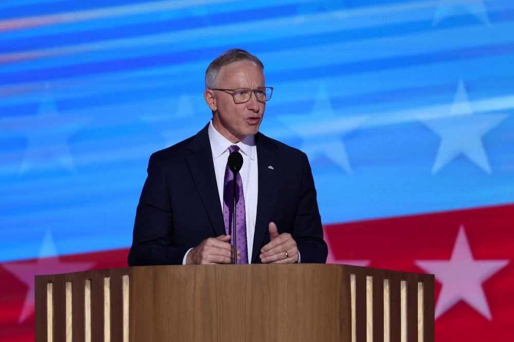 Mayor of Mesa, Arizona John Giles speaks during Day 2 of the Democratic National Convention (DNC) in Chicago, Illinois August 20, 2024. — Reuters pic  