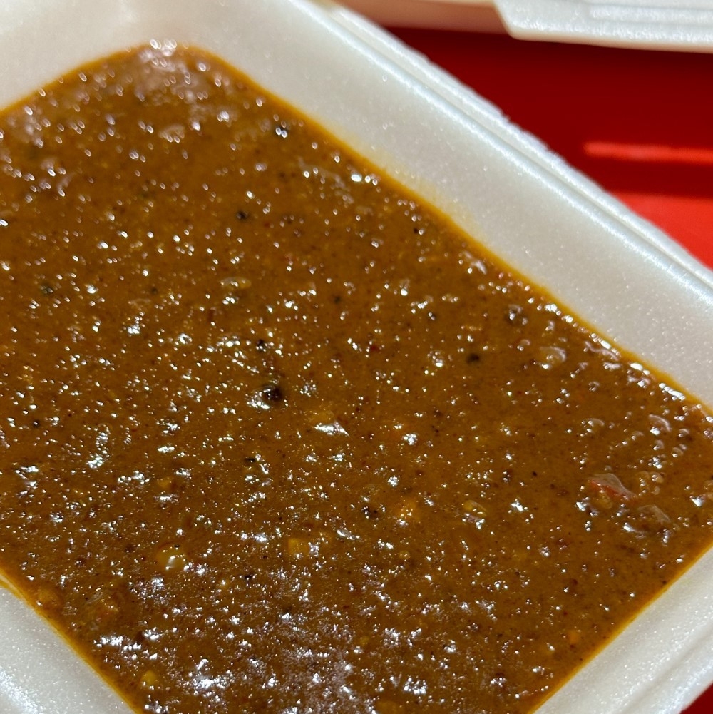 Peanut sauce isn’t the best but it’s not watery and adds flavour to the ‘satay’.