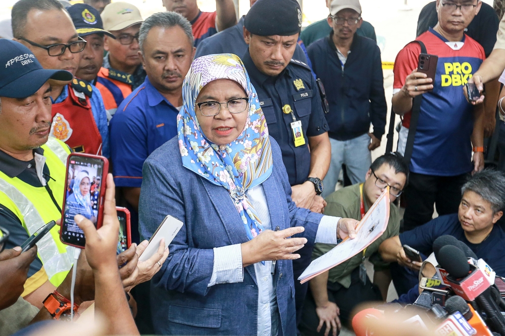 Kuala Lumpur Mayor Datuk Seri Maimunah Mohd Sharif during the press conference earlier. — Picture by Sayuti Zainudin