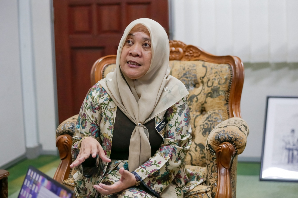 Director of the National Archives Division, Hanizah Binti Jonoh, speaks to Malay Mail during an interview session on Tunku Abdul Rahman on August 25, 2024. — Picture by Raymond Manuel