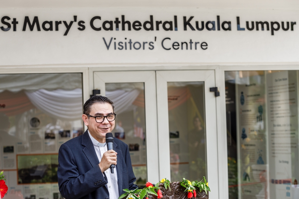 St Mary’s Cathedral’s dean Very Rev Andrew Cheah said the visitors’ centre aims to educate and connect visitors to the church’s history. — Picture by Firdaus Latif