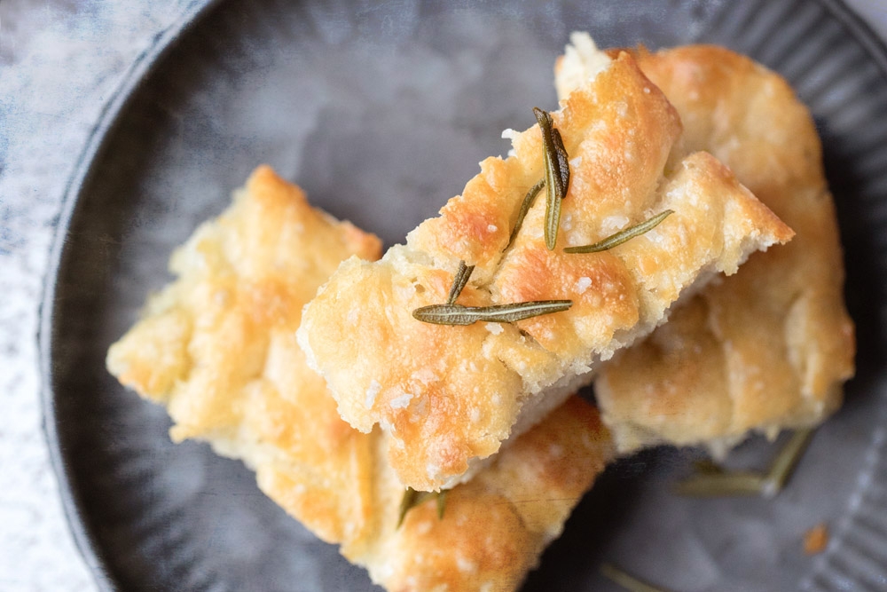  Slabs of leftover focaccia. — Picture by CK Lim