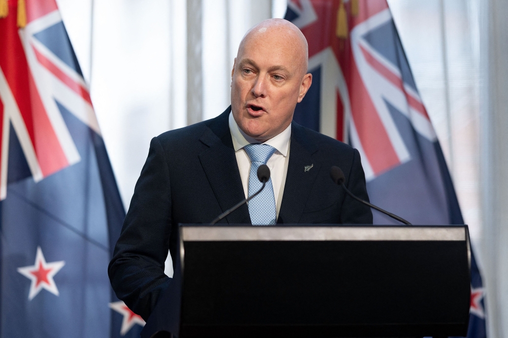 New Zealand Prime Minister Christopher Luxon will undertake an official two-day visit to Malaysia from September 1 to 3 for bilateral discussions and collaboration. — AFP pic