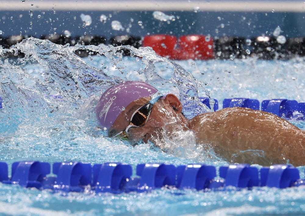 Muhammad Nur Syaiful Zulkafli for swimming today. — Bernama pic