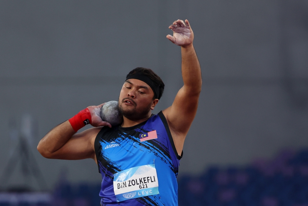 Mohd Ziyad Zulkifli will be aiming to regain the gold in the men’s shot put F20 (intellectual impairment) event today. — Bernama pic