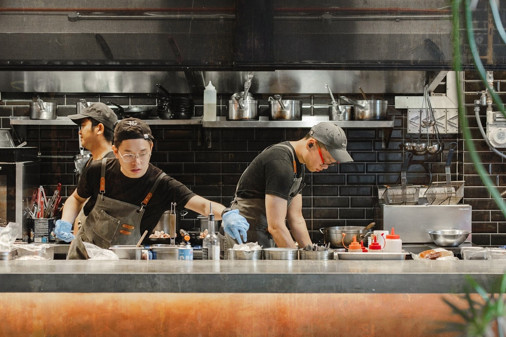 The bustling kitchen. — Picture courtesy of Staple Dough