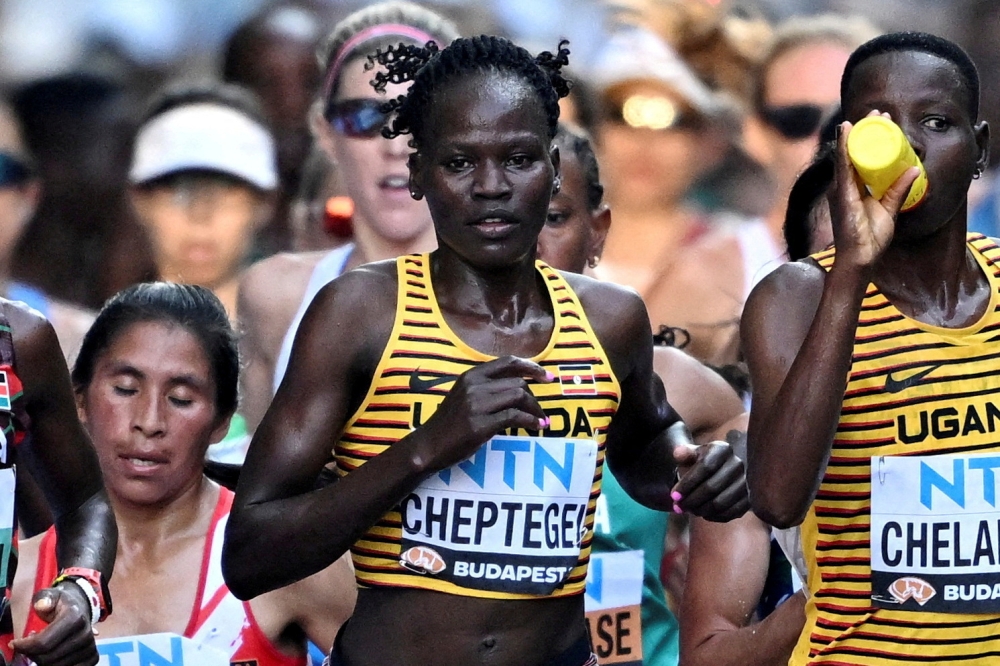 Uganda's Rebecca Cheptegei in action during the women's marathon final at the World Athletics Championship, Budapest, Hungary. — Reuters pic