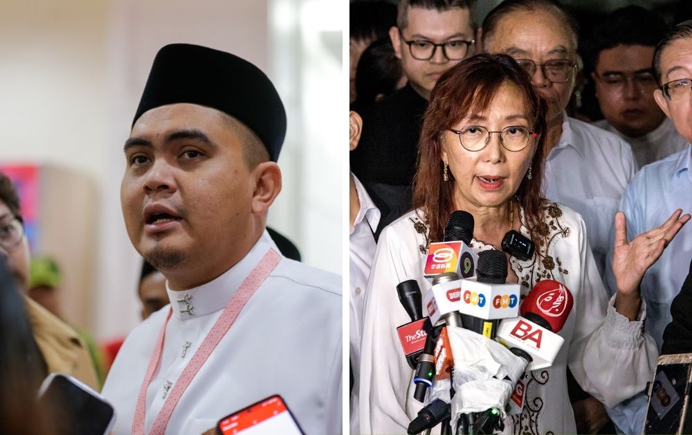 Umno Youth chief Dr Muhamad Akmal Saleh will face Seputeh MP Teresa Kok in court after she issued a legal notice demanding RM25 million in damages for his remarks over her comments on the halal certification issue. — Pictures by Raymond Manuel and Firdaus Latif