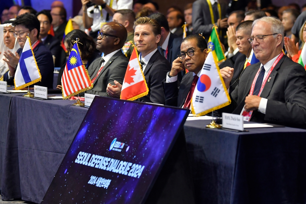  Defence Minister Datuk Seri Mohamed Khaled Nordin (2nd, right) attends the opening session of the Seoul Defense Dialogue 2024 in Seoul September 11, 2024. — Bernama pic