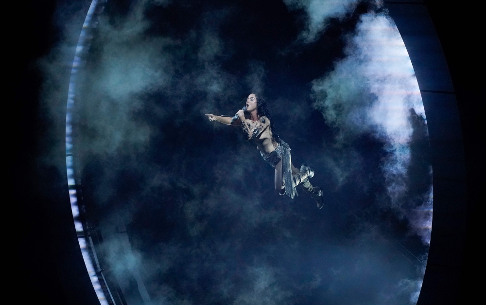 US singer Katy Perry performs on stage during the MTV Video Music Awards at UBS Arena in Elmont, New York, on September 11, 2024. — AFP pic 