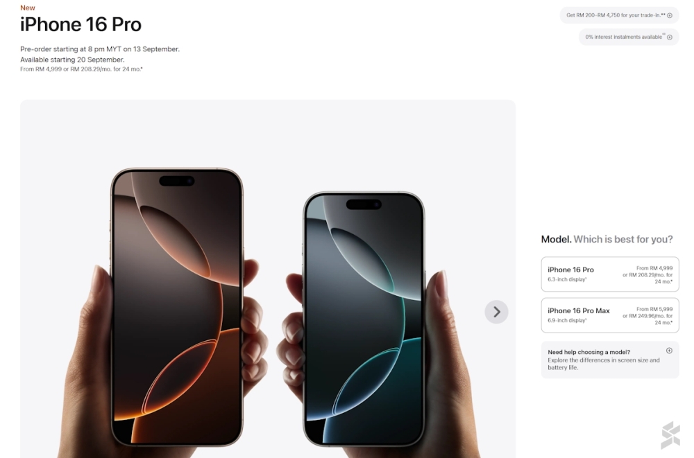 Pre-order the iPhone 16 Pro  — Image from SoyaCincau 