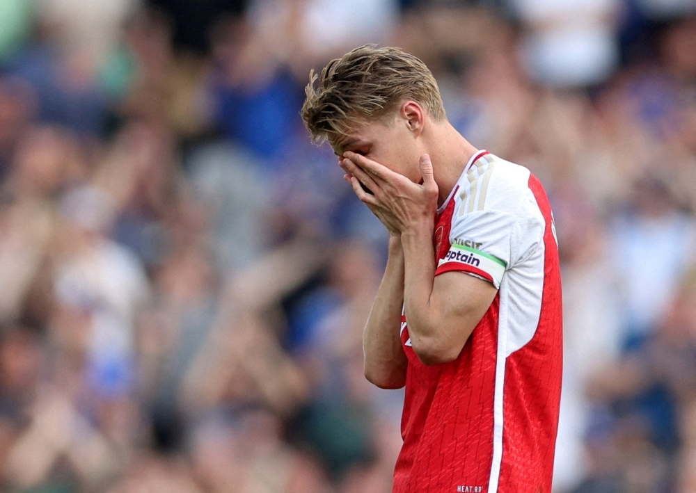 Arsenal's Martin Odegaard will be among those injured during the international break. — Reuters pic