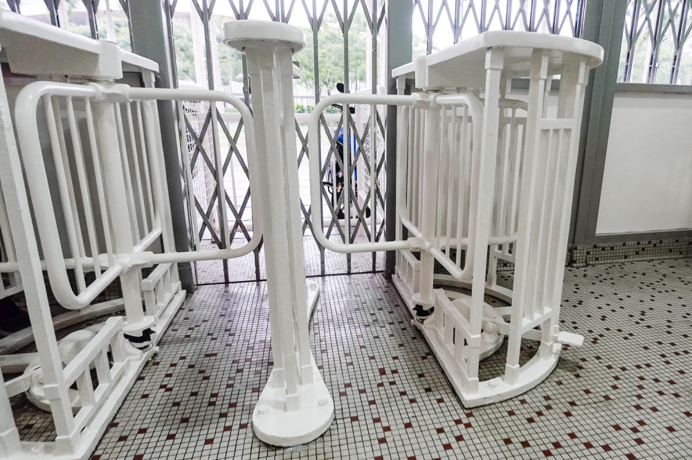 Here's a close-up look at one of the turnstiles. — Pix by Yusof Mat Isa