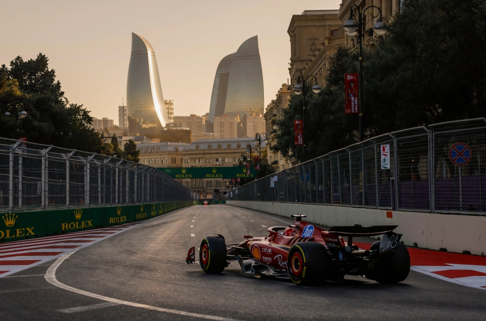 Leclerc bounced back with a late lap of one minute 43.484 seconds to lead second practice after missing half of the first session when he hit the wall. — Reuters pic