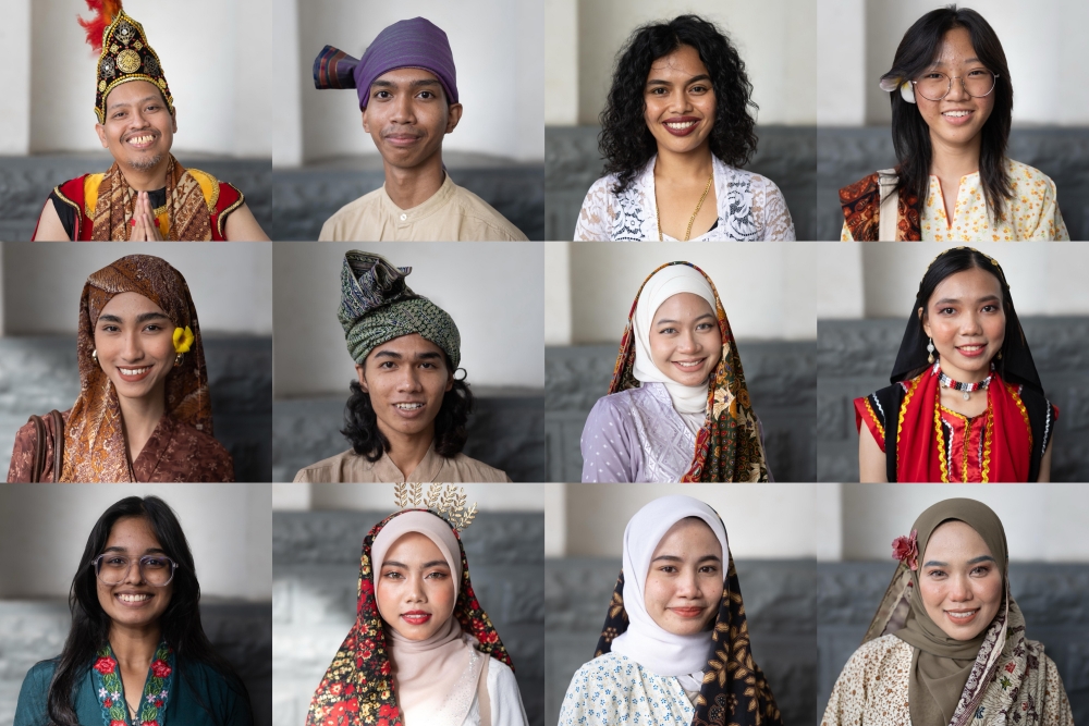 A compilation picture showcasing participants of the Keretapi Sarong 2024 (KS2024), all donning sarongs to celebrate the Malaysia Day event at Ipoh Railway Station. — Bernama pic 