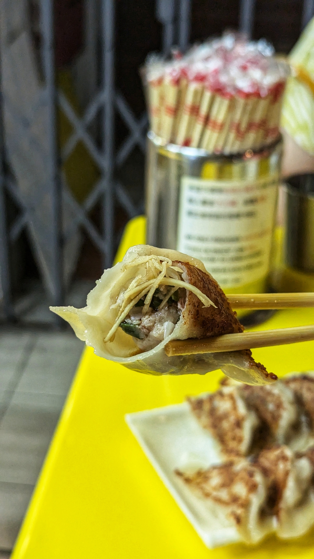 The dumplings taste best with a helping of sliced ginger and vinegar. — Picture by Ethan Lau