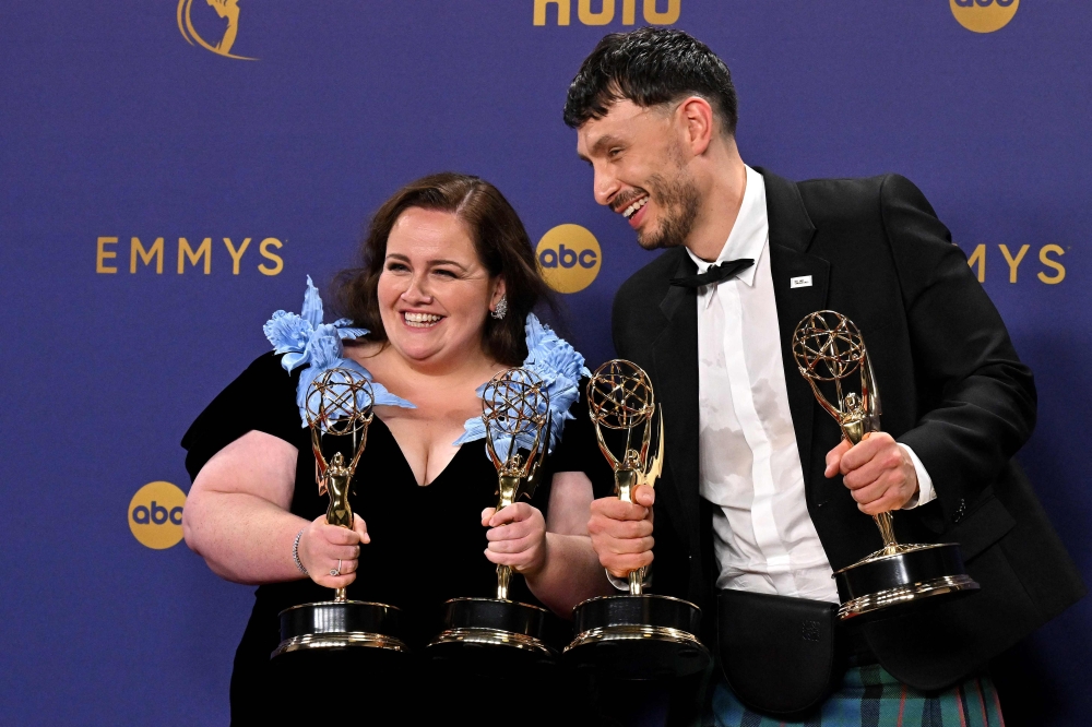 ‘Baby Reindeer’ winners, Jessica Gunning and Richard Gadd. — AFP pic