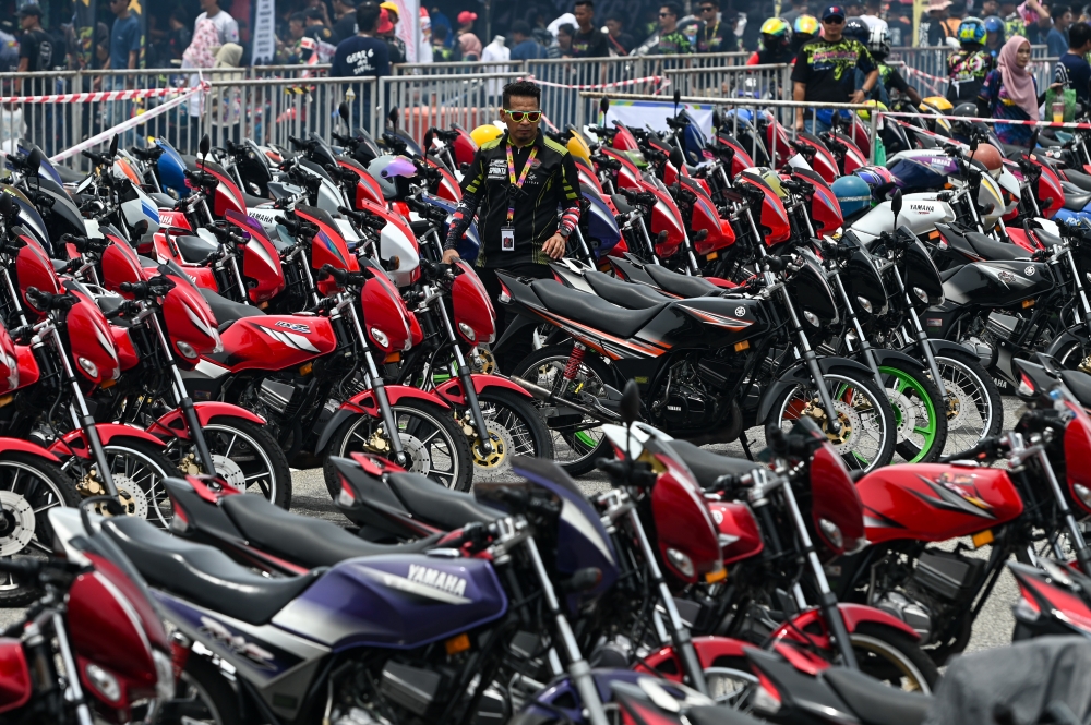 Owners and enthusiasts of RXZ motorcycles attend the RXZ Members 6.0 2024 event at the Terengganu Motorsport Circuit, Gong Badak Sports Complex in Kuala Nerus, Terengganu, September 14, 2024. — Bernama pic 