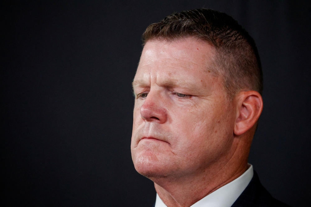 Acting Director of the US Secret Service Ronald Rowe Jr. looks on during a press conference as the FBI investigates what they said was an apparent assassination attempt in Florida on Republican presidential nominee and former US President Donald Trump, in West Palm Beach, Florida September 16, 2024. — Reuters pic