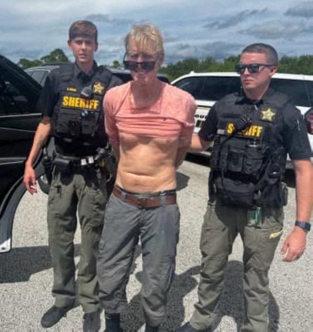 In this handout image released on September 16, 2024 by the Martin County Sheriff’s Offfice shows Ryan Wesley Routh following his arrest in Martin County, Florida, on September 15. — Martin County Sheriff’s Offfice handout pic via AFP 