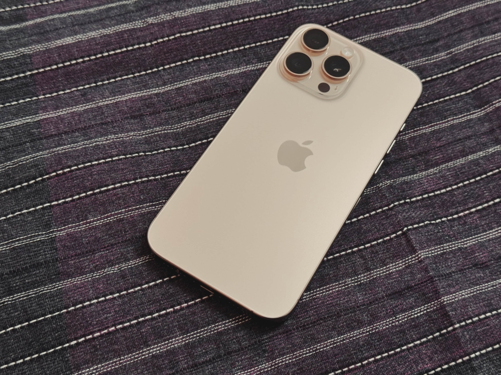 The Desert Titanium Shade of the iPhone 16 Pro Max is more of a pale yellow beige. - Picture by Erna Mahyuni