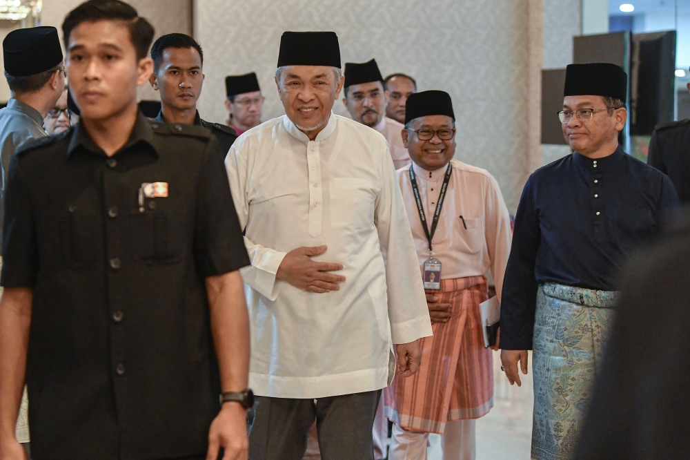 Deputy Prime Minister Datuk Seri Ahmad Zahid Hamidi attends the 2024 Halal Ecosystem Transformation Workshop in Kuala Lumpur September 20, 2024. — Bernama pic