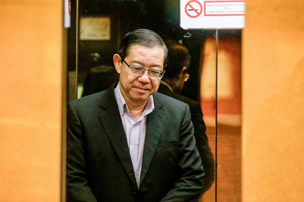 The Sessions Court was told today that Lim Guan Eng agreed to businessman G. Gnanaraja being used as a middleman to hand over the purported bribe money to him. — Picture by Sayuti Zainudin