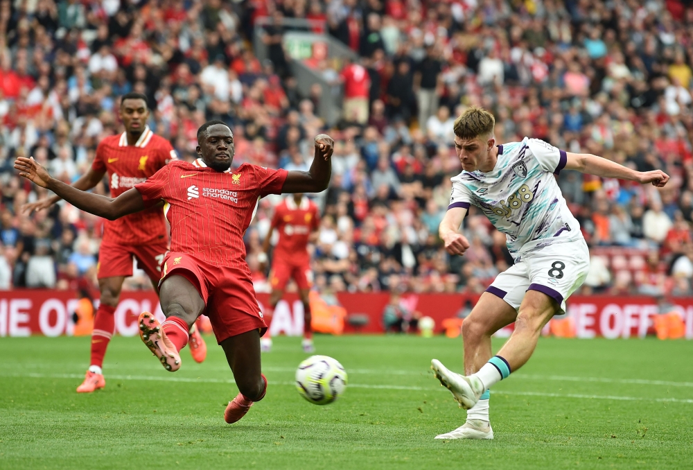 Winger Luis Diaz scored twice, and Darwin Nunez netted his first league goal of the season as Liverpool avoided any repeat of last week’s home defeat by Nottingham Forest. — Reuters pic