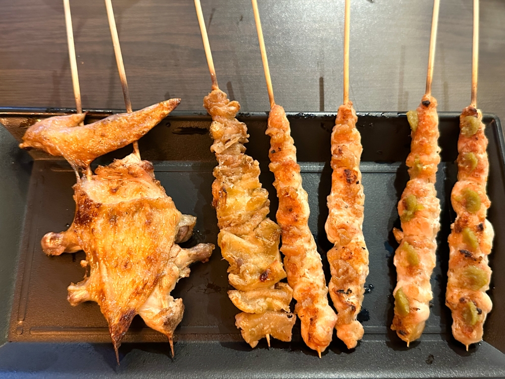 ‘Yakitori’ featuring all chicken dominates the menu where you get chicken wing, skin and thigh topped with ‘umeboshi’ plus ‘yuzu kosho’. — Picture by Lee Khang Yi