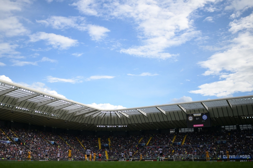 General view during the match between Udinese v Inter Milan at Bluenergy Stadium, Udine, September 28, 2024. — Reuters pic 