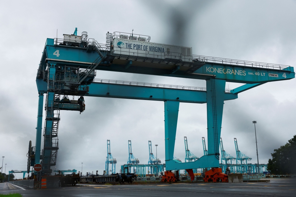 A general view shows the Port's Maritime, as port workers from the International Longshoremen's Association (ILA) participate in a strike, in the Virginia International Gateway in Portsmouth, Virginia October 1, 2024. — Reuters pic  