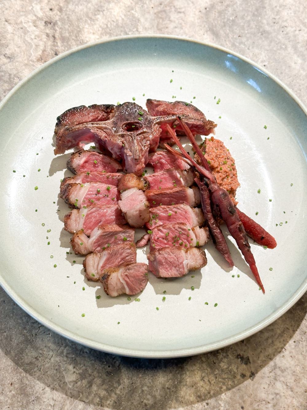 Dry ageing is done here with the meats, fish and poultry and the result is superb as seen in the 21 Days Dry Aged Lamb Saddle — Picture by Lee Khang Yi