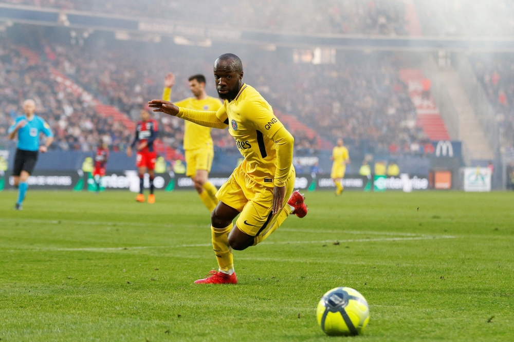 Lassana Diarra during the French L1 football match between Caen (SMC) and Paris (PSG) on May 19, 2018, at the Michel d’Ornano stadium, in Caen, north-western France. The EU’s top court said on Friday some international football rules regarding the transfers of players are contrary to the bloc’s laws, in a landmark decision that could shake up the system. — AFP pic