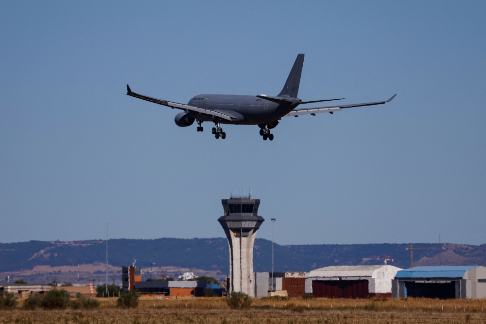 Spanish, Spanish-Lebanese and Lebanese nationals evacuated from Lebanon, due to ongoing hostilities between Hezbollah and the Israeli forces, arrive in a Spanish military airplane at the Torrejon de Ardoz Air Force Base outside Madrid, Spain October 3, 2024. — Reuters pic  