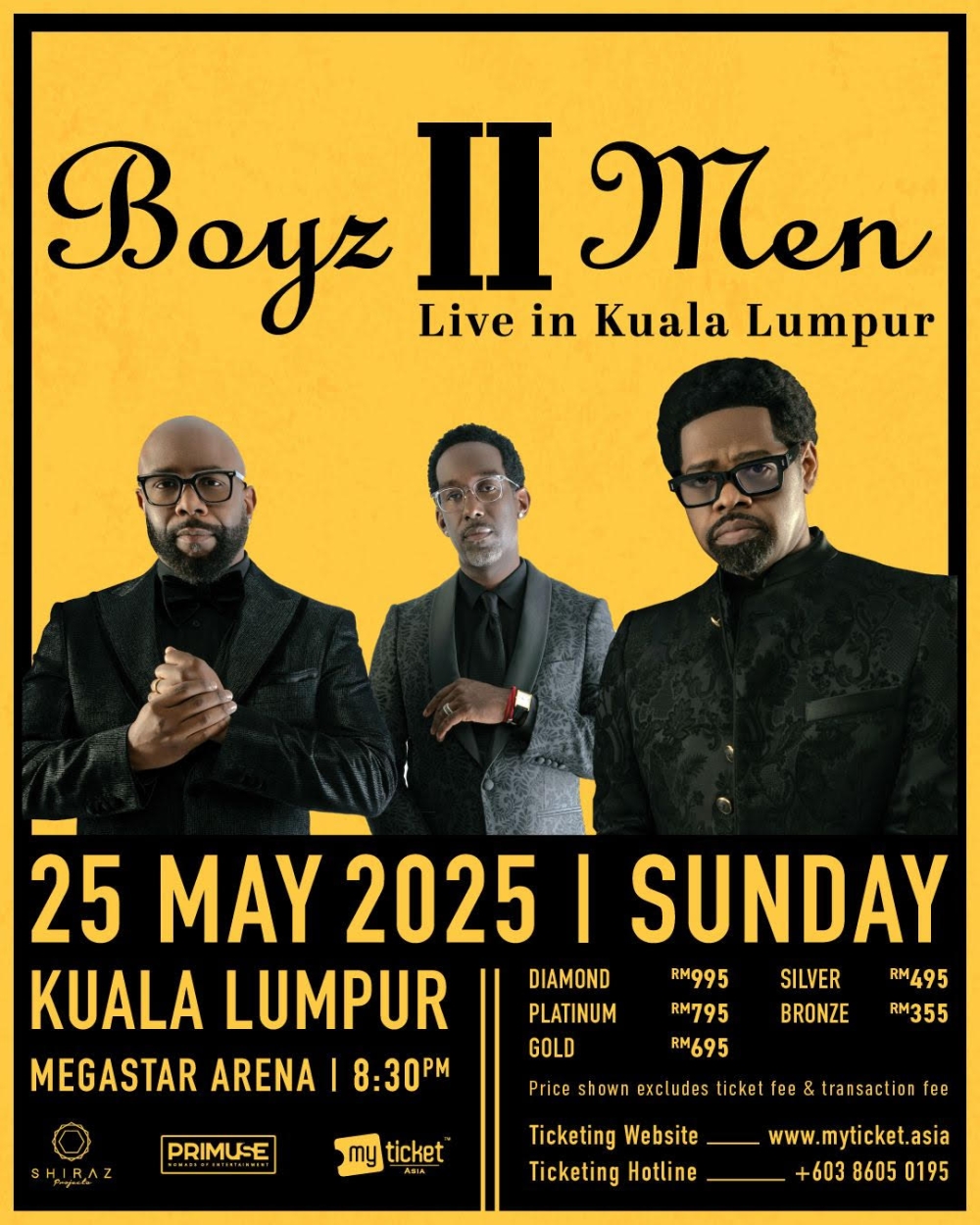 Boyz II Men last performed in Kuala Lumpur in 2019. — Image courtesy of Shiraz Projects