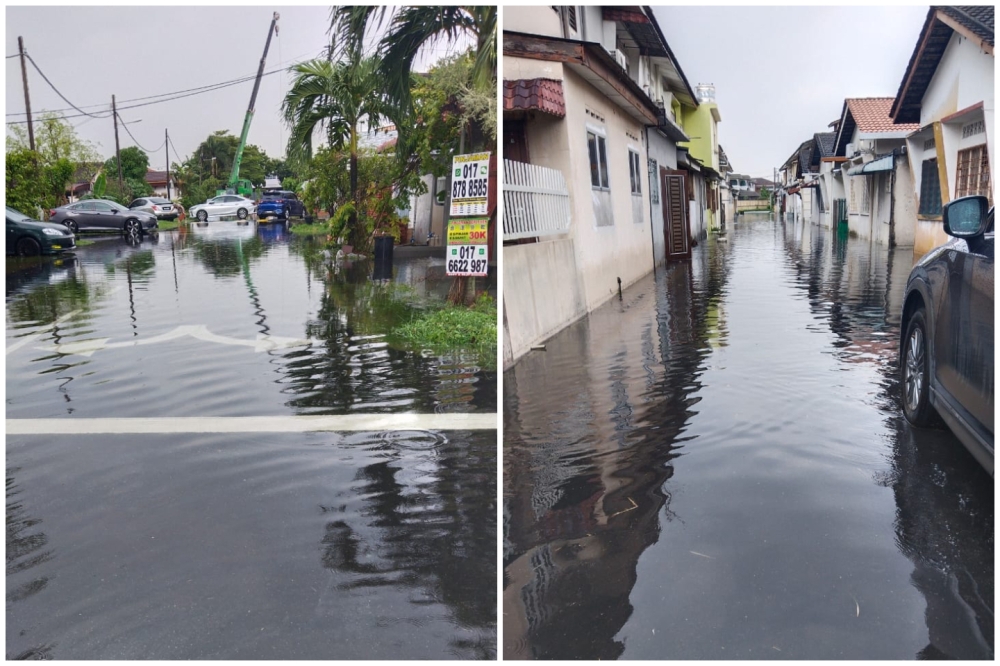 No damage was recorded as the rain had stopped.  — Picture by Joe Lee