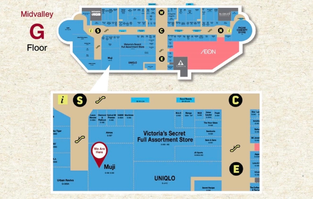 Here's a map to the new Muji store (tip: head to the Ground floor towards South Court, look for Ben's (the restaurant) and Muji is right opposite. — Picture courtesy of Muji