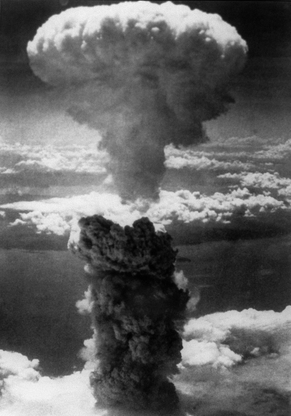 A file photo taken on August 9, 1945 shows the atomic bomb mushroom cloud of the so-called “Fat Man” nuclear weapon detonated by the US over Nagasaki, Japan. — AFP pic