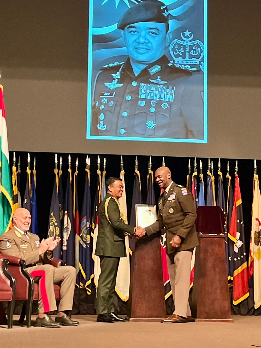 This honour makes General Muhammad Hafizuddeain the third Malaysian to be inducted into the International Hall of Fame. — Picture courtesy of Malaysian Army