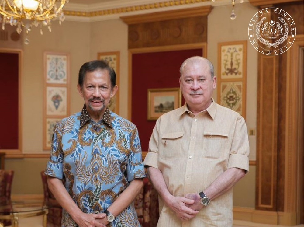 The King of Malaysia, His Majesty Sultan Ibrahim and Sultan Hassanal Bolkiah. — Picture via Facebook/Sultan Ibrahim Sultan Iskandar 