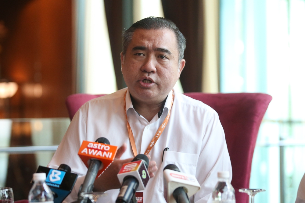 DAP secretary-general Anthony Loke speaks during a press conference at the 2024 Federal Territories DAP Convention at Nexus in Bangsar  October 13, 2024. — Picture by Yusof Mat Isa